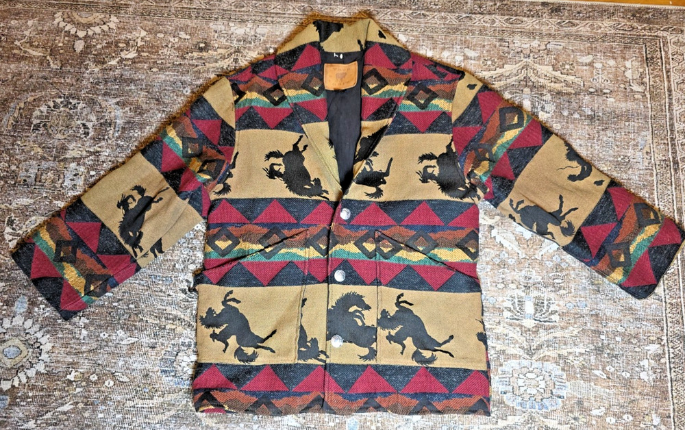 True Grit Rodeo Ranch Coat Jacket Horse Bronco Cowboy Western Southwest Sz 3 USA